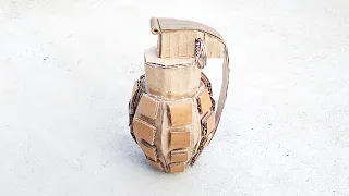 How To Make A Hand Grenade That Explodes || How to make a hand grenade from cardboard || DIY