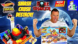 Hot Wheels Monster Trucks Arena Smashers Bone Shaker Ultimate Crush Yard 2023