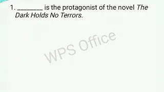 The Dark Holds No Terrors by Shashi Deshpande|Important One Mark Questions| #pgtrb #ugcnet