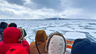 Випробуйте екскурсію по дрейфуючій кризі на криголамі, що працює взимку