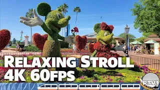 Epcot Flower & Garden Festival 2019 - World Showcase Relaxing Stroll Part  1 - Walt Disney World