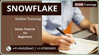 Snowflake Training | Snowflake demo tutorial for beginners | Snowflake course @ Ram Trainings