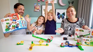 Familjen testar LEGO Super Mario