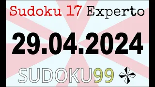 Sudoku 17 Experto , Abril 29, 2024