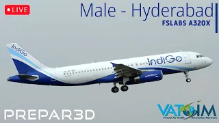 FSlabs A320X Flight from Male ✈ Hyderabad (VATSIM) | P3D5 | Sunday flight 😍