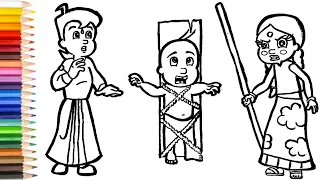 😡🥺👑How To Draw Chhota Bheem | Chutki, Raju, Chhota Bheem Drawing