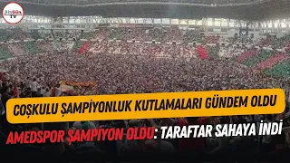 Böyle kutlama görülmedi! Amedspor taraftarından coşkulu şampiyonluk kutlaması!