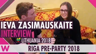 Ieva Zasimauskaitė (Lithuania 2018) Interview | Eurovision Pre-Party Riga 2018