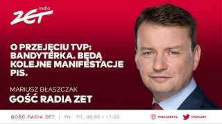 Mariusz Błaszczak o przejęciu TVP: Bandyterka. Będą kolejne manifestacje PiS.