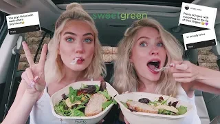 SWEETGREEN MUKBANG & answering assumptions about us! *ft. my sister*