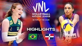 🇧🇷 BRA vs. 🇩🇴 DOM - Highlights Week 1 | Women's VNL 2023