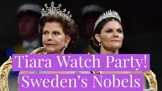 Tiara Watch!! Swedish Royals at the Nobel Prize Ceremony, Crown Princess Victoria, Princess Sofia