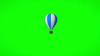 Воздушный шар 3D на зеленом фоне