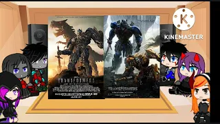 Rainimator friend's react to Transformers: AOE And TLK Full Version