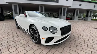 2021 Bentley Continental GTC in Glacier White over Hotspur @ Naples Motorsports