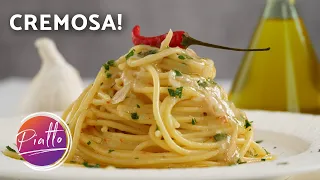 Creamy Spaghetti Aglio Olio e Peperoncino | Fast and Easy Italian Pasta Recipe