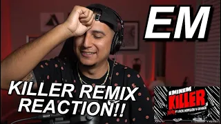 BRUH.... | EMINEM X JACK HARLOW X CORDAE "KILLER (REMIX)" FIRST REACTION!!