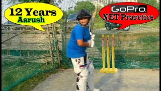 12 Years Left Hand Batsman Helmet Camera POV ! GoPro Cricket POV