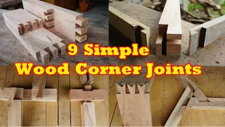 9 Simple Wood Corner Joints, Japanese Woodworking Joints, Miter Woodworking Joints Techniques