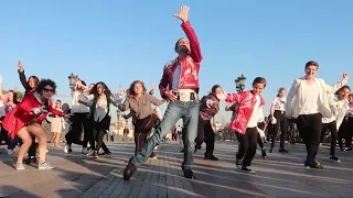 Honoring Michael Jackson. Flashmob in Moscow. August 29, 2019. Russia