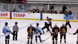 Ross Murray vs Jordan Barnes NIHL fight Rd 2 - 29-10-16