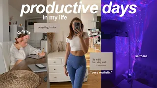 PRODUCTIVE DAYS IN MY LIFE: studying for finals, school days & selfcare