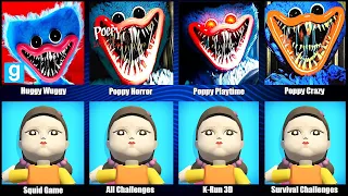 Poppy Playtime,Poppy Horror,Poppy Crazy,Huggy Wuggy,Squid Game,All Challenges,Survival Challenges