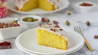 Persian Love cake | Saffron cardamom cake recipe| Saffron Persian cake recipe