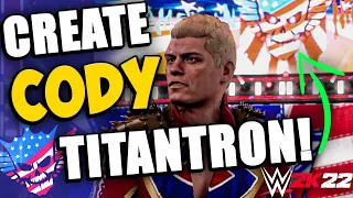 WWE 2K22: How to Make Custom Titantron for Cody Rhodes