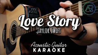 Love Story by Taylor Swift | Acoustic Guitar Karaoke | Singalong | Instrumental | Lyrics | Tutortial