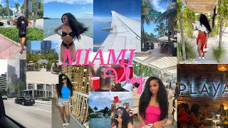 MIAMI BIRTHDAY VLOG | First time on a plane , Yacht, Restaurants, Party, New Foods, Vibes