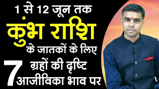 1 से 12 जून 2024 तक कुंभ राशि के जातकों के लिए 7 ग्रहों की दृष्टि आजीविका भाव पर || Vaibhav Vyas