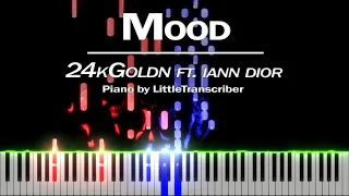 24kGoldn - Mood (Piano Cover) Tutorial ft iann dior by LittleTranscriber