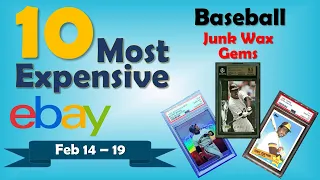 TOP 10 Highest Selling Baseball Cards from the Junk Wax Era on eBay | Feb 14 - 19, Ep 55