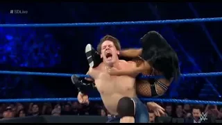 John cena and becky lynch vs andrade cien and zelina vega : Smackdown live 01/01/2019