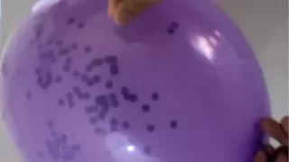 Slow Motion Balloon Pop with Sequins- Purple!