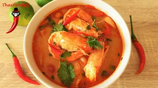 Tom Yum Goong Nam Khon Recipe - Creamy Style of the most famous Thai Soup ever #Thaifood #TomYum