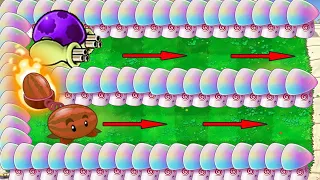 99 Scaredy Shroom vs 99 Fire Melon Pult  vs Gargantuar - Plants vs Zombies Hack