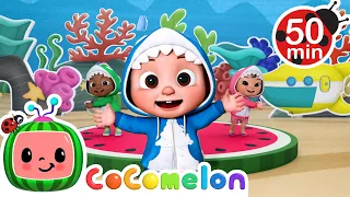 Colorful Baby Shark Dance | Cocomelon | Kids Cartoons & Nursery Rhymes | Moonbug Kids