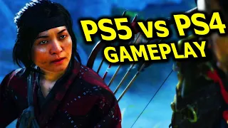 Ghosts Of Tsushima - PS5 vs PS4 Gameplay & Graphics Side by Side