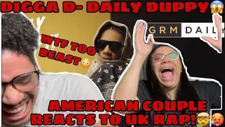 AMERICAN COUPLE REACTS TO UK RAP (HE DIDN"T HAD TO GO THAT HARD🔥) - DIGGA D - DAILY DUPPY REACTION!