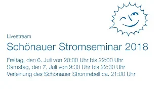 Livestream: Ursula Sladek und Georg Schramm eröffnen das Schönauer Stromseminar 2018