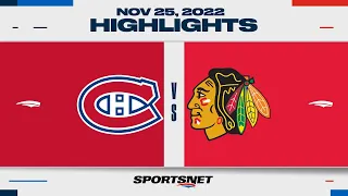 NHL Highlights | Canadiens vs. Blackhawks - November 25, 2022