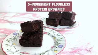 5 INGREDIENT PROTEIN BROWNIES - Healthy/ Flourless/gluten-free/ VEGAN