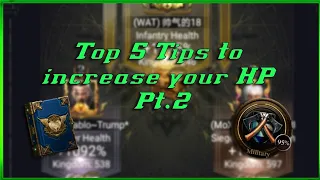 CLASH OF KINGS : 5 Top Tips - To increase your HP - Pt.2