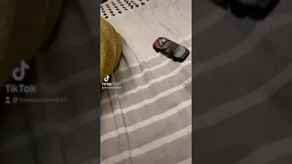 Toy car crash slow motion