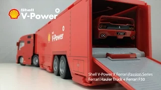 Ferrari Hauler Truck + Ferrari F50 Unboxing | Shell V-Power X Ferrari Passion Series