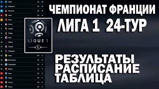 Чемпионат Франции.24-тур Лига 1  Результаты. Расписание.Таблица