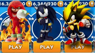 Sonic Dash - Sir Knuckles VS Sir Shadow VS Super Shadow _ Movie Sonic vs All Bosses Zazz Eggman