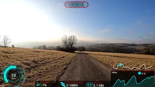 45 Minute Virtual Cycling Fat Burning Workout Garmin Speed Display 4K